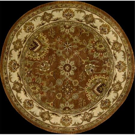 NOURISON Jaipur Area Rug Collection Rust 6 Ft X 6 Ft Round 99446698827
